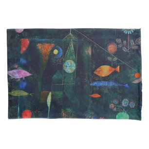Housse D'oreillers Paul Klee Fish Magic Peinture Abstraite Art graphi
