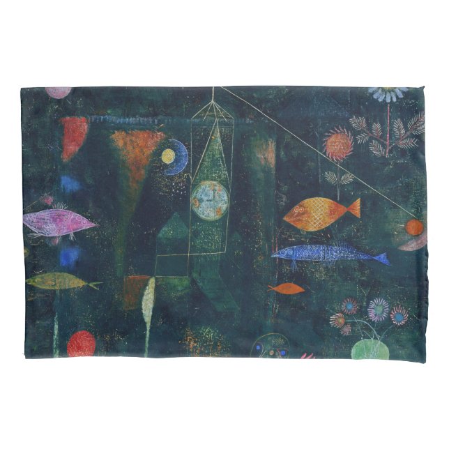 Housse D'oreillers Paul Klee Fish Magic Peinture Abstraite Art graphi (devant)