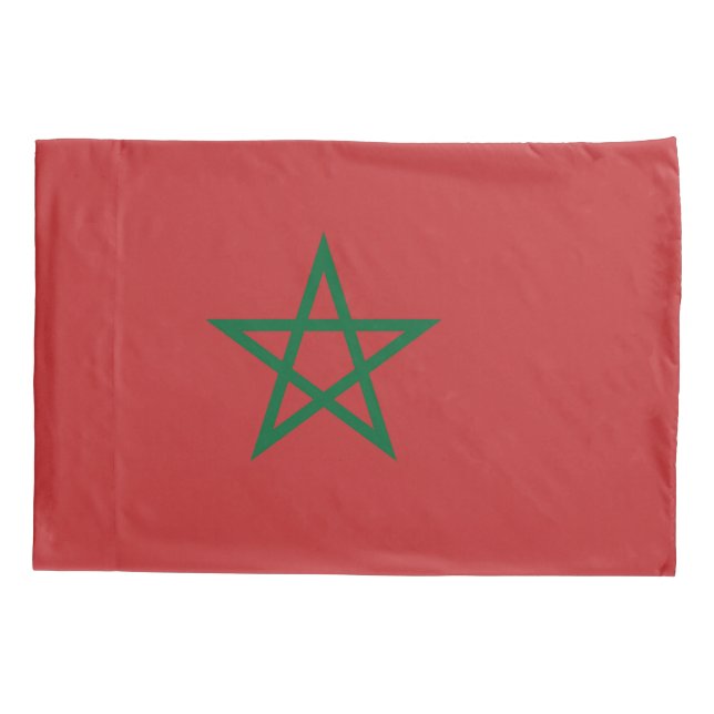 Housse D'oreillers Pavillon Patriotique Simple Pillowcase du Maroc (Dos)