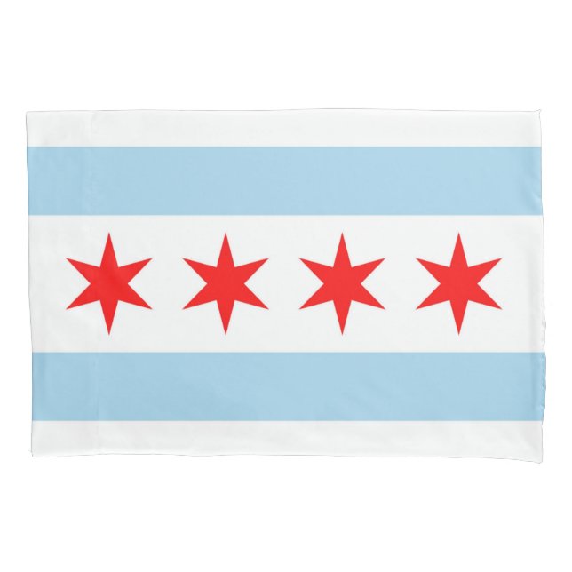Housse D'oreillers Pavillon Patriotique Single Pillowcase de Chicago, (devant)