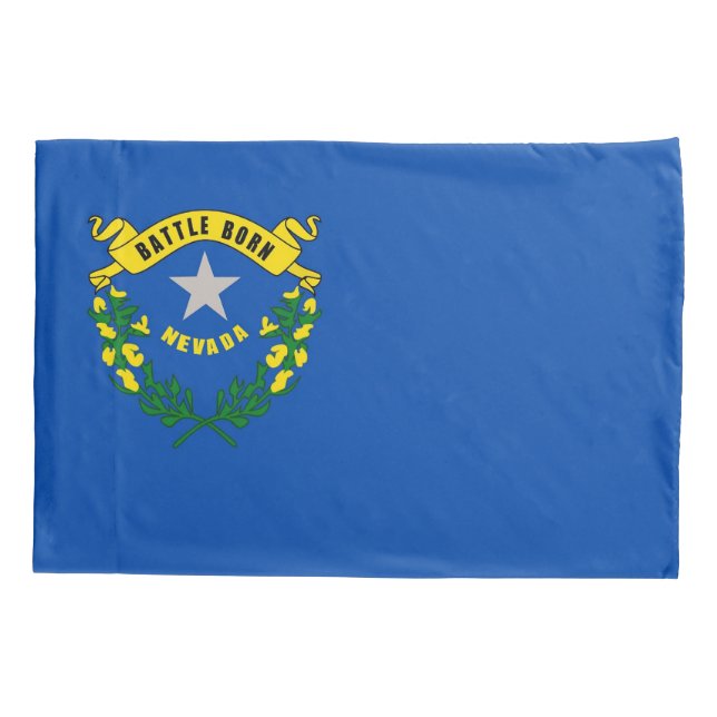 Housse D'oreillers Pavillon Patriotique Single Pillowcase du Nevada,  (Dos)