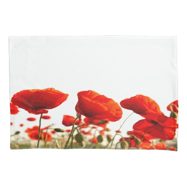 Housse D'oreillers Pavots rouges (devant)