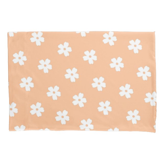 Housse D'oreillers Peach Retro Y2K Jouer Pastel Flower Motif (devant)