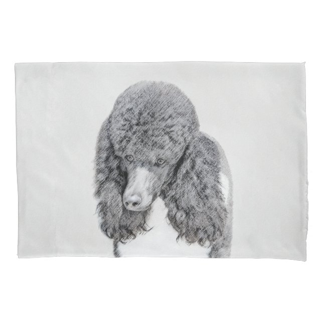 Housse D'oreillers Peinture à paille noire standard - Art du chien (devant)