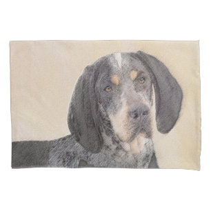 Housse D'oreillers Peinture de linge bluetick - mignon chien original