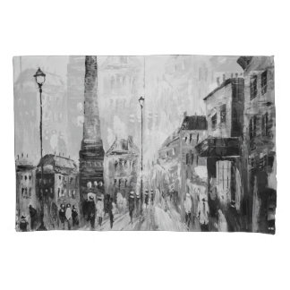 Housse D'oreillers Peintures artistiques en noir et blanc.