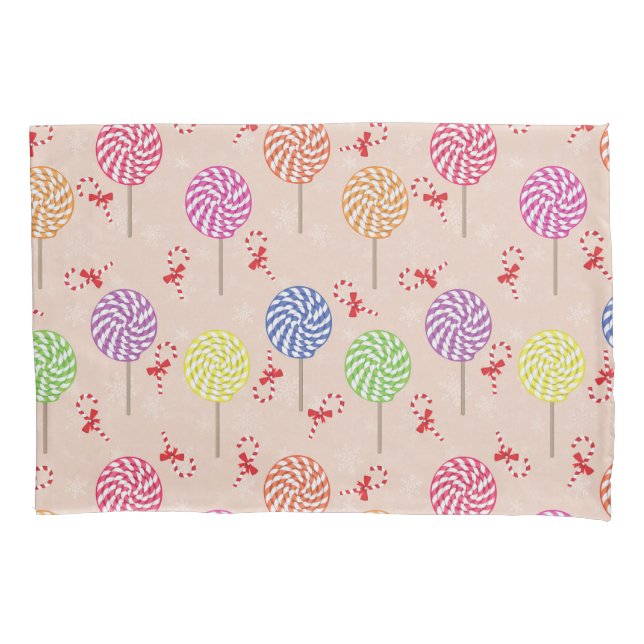 Housse D'oreillers Peppermint Candy Mints Christmas, candy canes (devant)