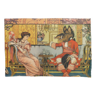 Housse D'oreillers Personnages Classiques de Contes de Fées Beauty Be