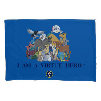 Housse D'oreillers Personnages VIRTUE HEROES Coque Coussin - Bleu