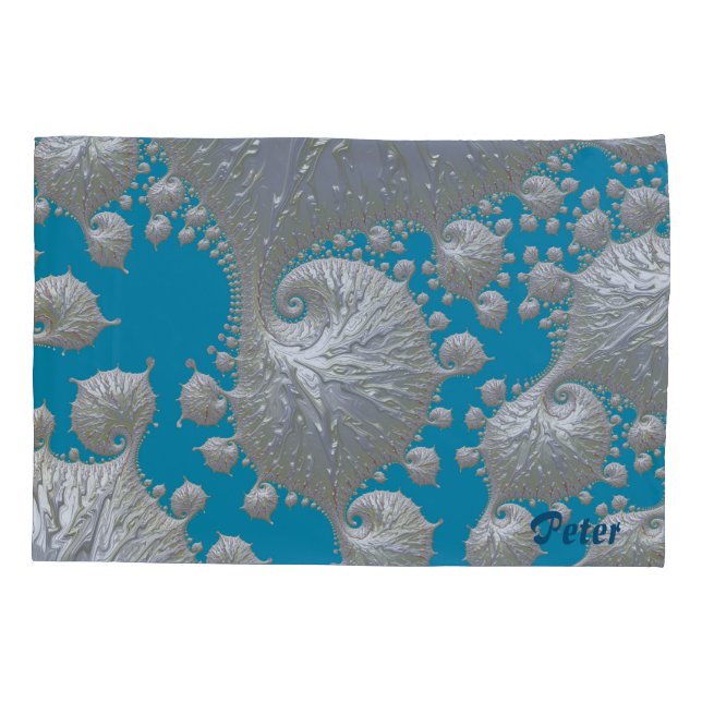 Housse D'oreillers PETER ~2 Designs fractaux originaux ~ retour au do (Dos)