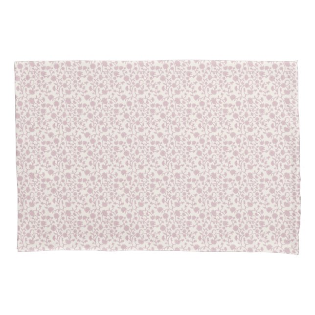 Housse D'oreillers Petit bloc d'impression floral - rose (devant)