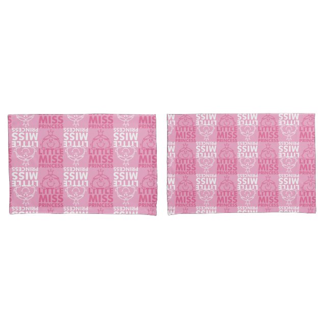 Housse D'oreillers Petite Mlle Princesse | Joli En Motif rose (devant-Set)