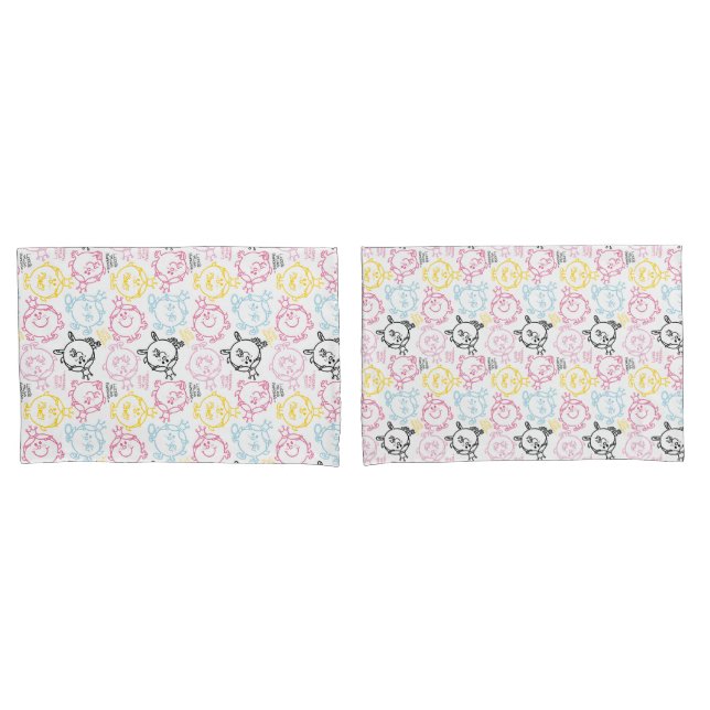 Housse D'oreillers Petite Mlle Princesse | Pretty Pastels Motif (devant-Set)
