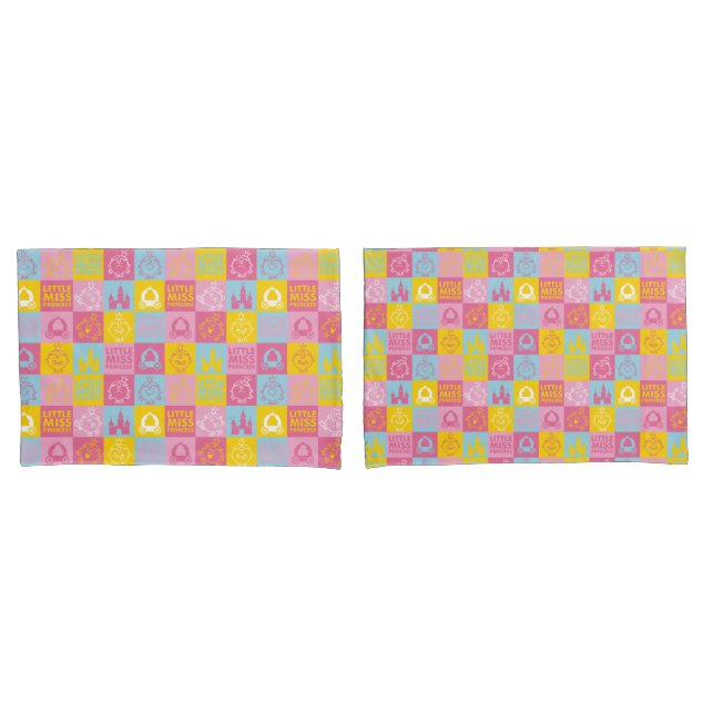 Housse D'oreillers Petite Princesse | Motif Pastel Joli (devant-Set)