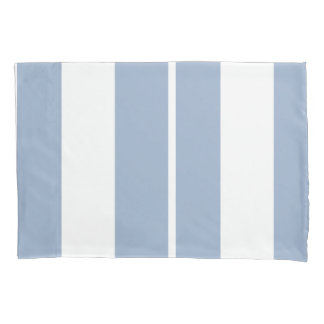 Housse D'oreillers Pillow Case Stripe Square White and Blue