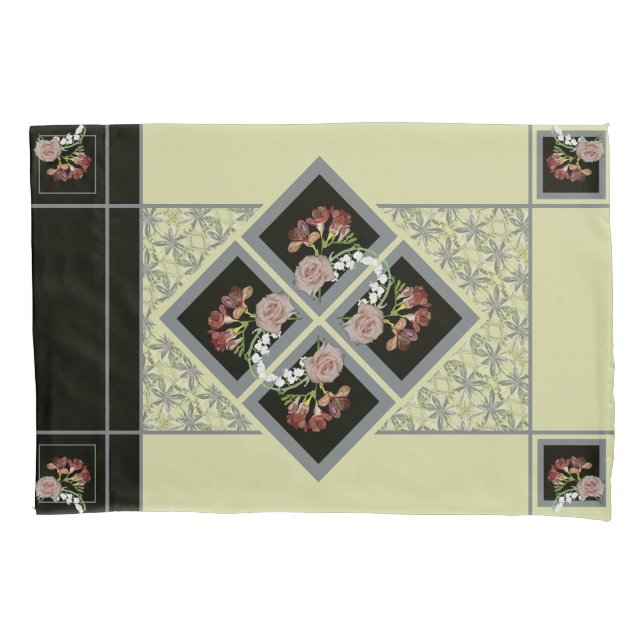 Housse D'oreillers Pillowcase à fleurs (devant)