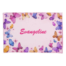 Pillowcase à papillon personnalisé pour enfants