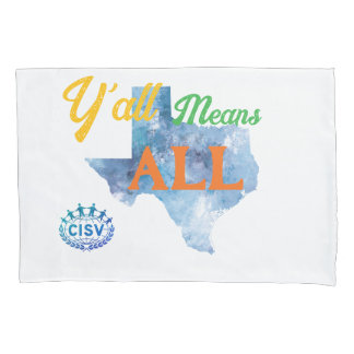Housse D'oreillers Pillowcase CISV Austin "Y'all Meyens All"