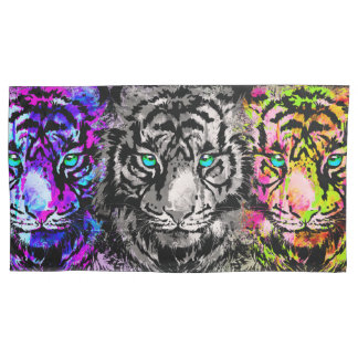 Housse D'oreillers Pillowcase de tigre - 3 têtes de tigre Cool