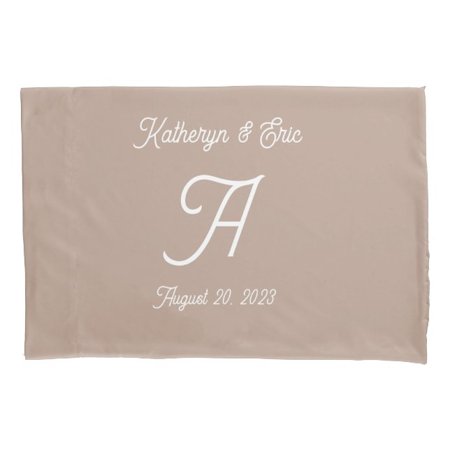 Housse D'oreillers Pillowcase monogramme (devant)