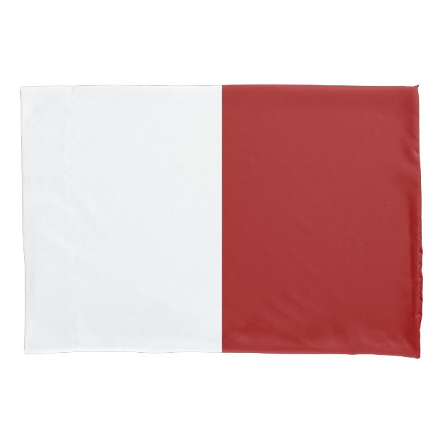 Housse D'oreillers Pillowcase Rectangles rouges et blanches (devant)