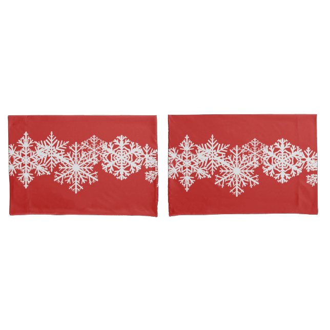 Housse D'oreillers Pillowcase Set-Christmas Snowflakes (devant-Set)