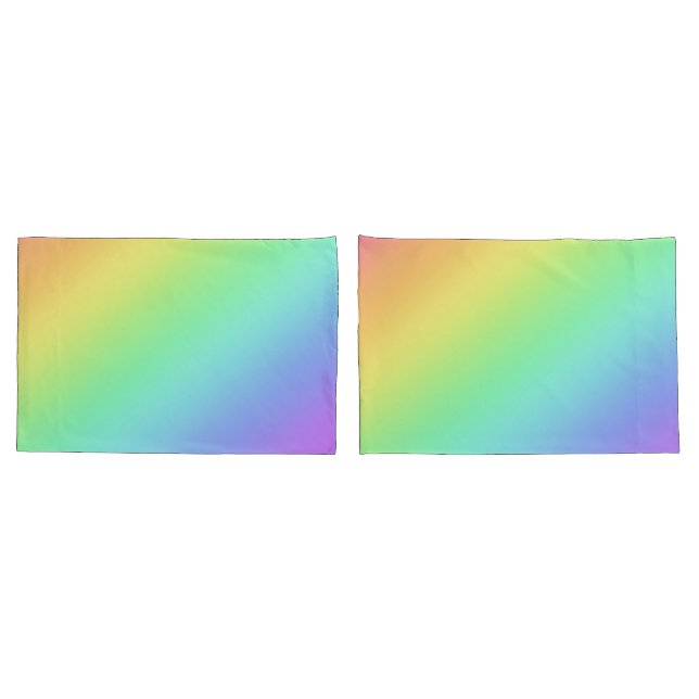 Housse D'oreillers Pillowcases à dégradé arc-en-ciel (Dos-Set)