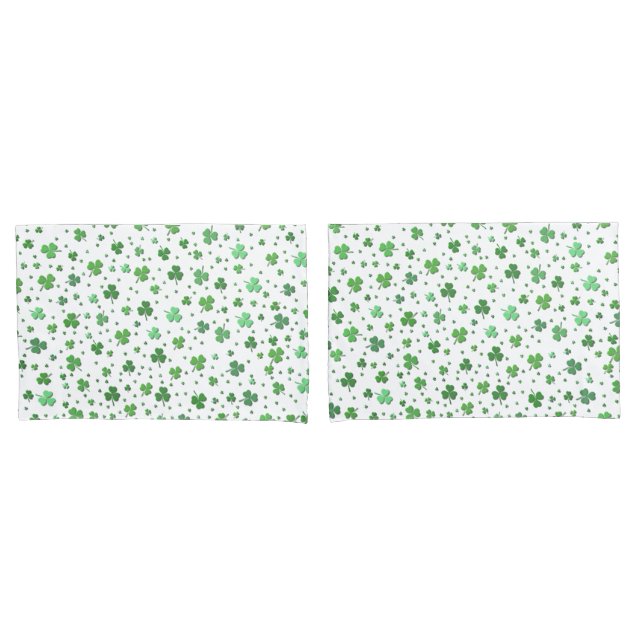 Housse D'oreillers Pillowcases - Douches de Shamrocks (devant-Set)