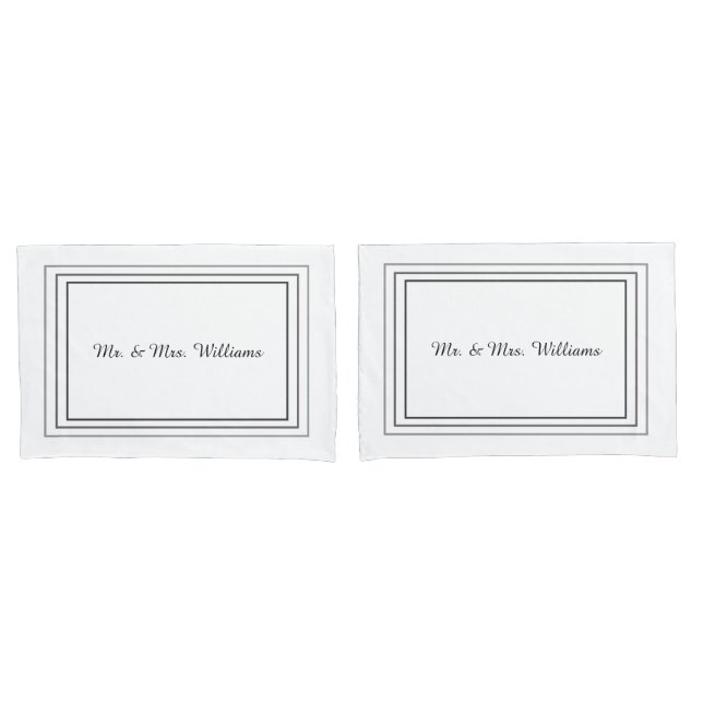 Housse D'oreillers Pillowcases monogrammes (devant-Set)