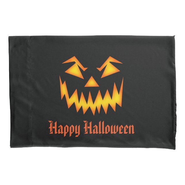 Housse D'oreillers Pilote Halloween Citrouille Face (devant)