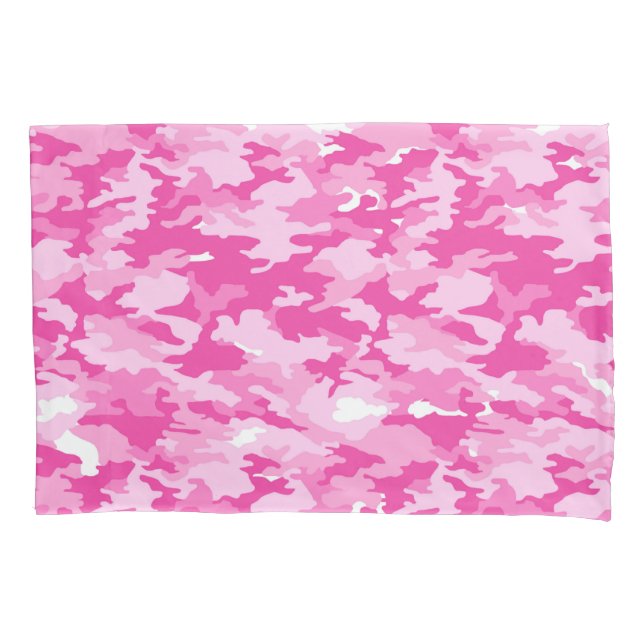 Housse D'oreillers Pink Camo Pattern – Breast Cancer Awareness (devant)