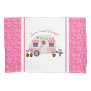 Housse D'oreillers Pink Home Sweet Glamper Pillowcase