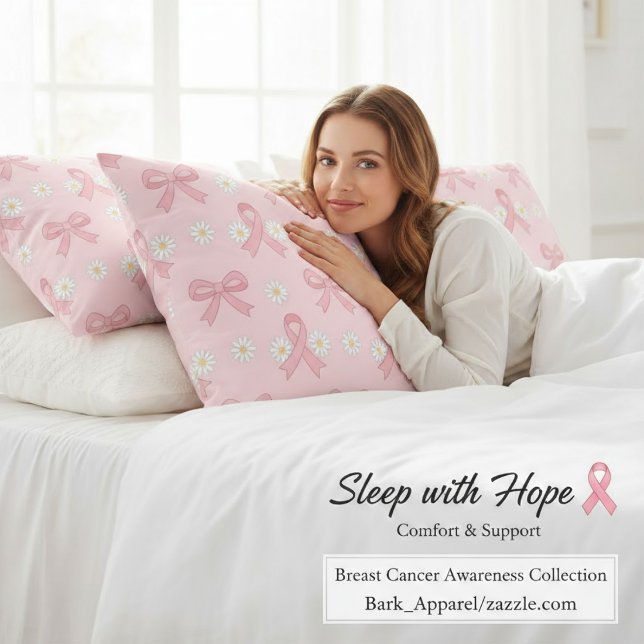 Housse D'oreillers Pink Ribbon Sensibilisation au cancer du sein (Créateur téléchargé)
