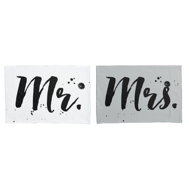 Housse D'oreillers PixDezines m/mrs/b+w/do-it-yourself couleurs arriè (devant-Set)