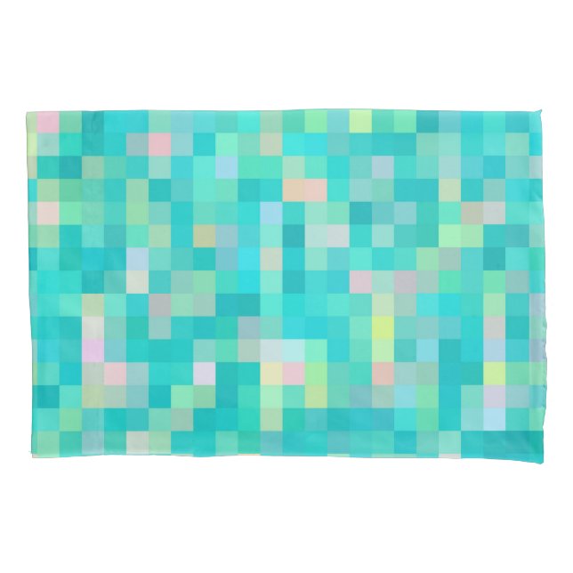 Housse D'oreillers Pixel Art Multicolor Motif (devant)