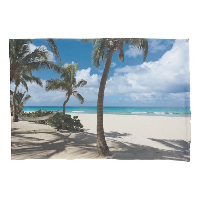 Housse D'oreillers Plages tropicales | Anguilla Beach, Palm Tree (devant)