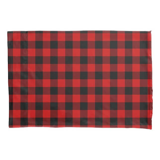 Housse D'oreillers Plaid rouge (devant)