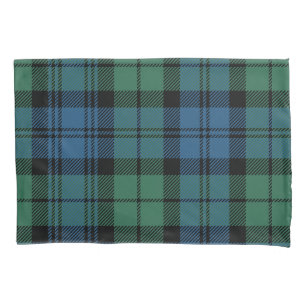 Housse D'oreillers Plaid Tartan Vert Bleu Motif Nouveau Accueil