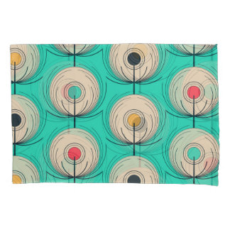 Housse D'oreillers Plumes de paon : Imaginaire bleu ivoire.