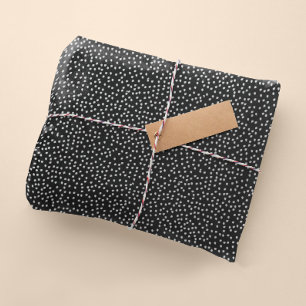 Housse D'oreillers Pointe Polka minimale noir et blanc