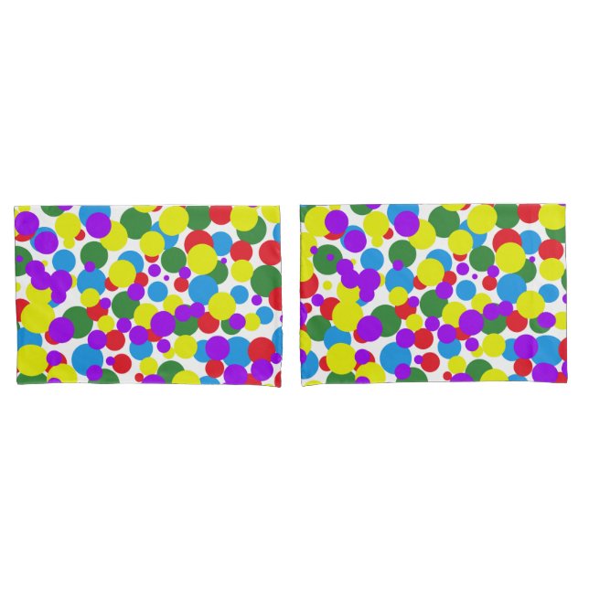 Housse D'oreillers Points colorés (devant-Set)