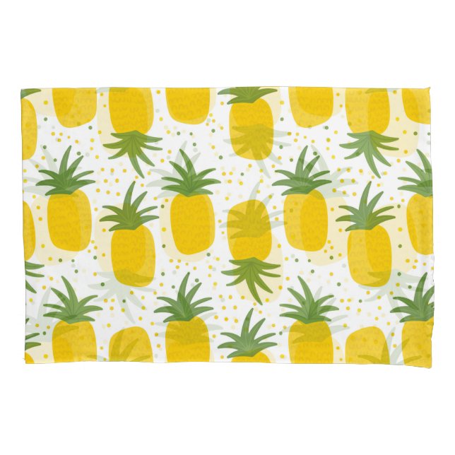 Housse D'oreillers Points d'ananas : Conception de fruits d'été (devant)