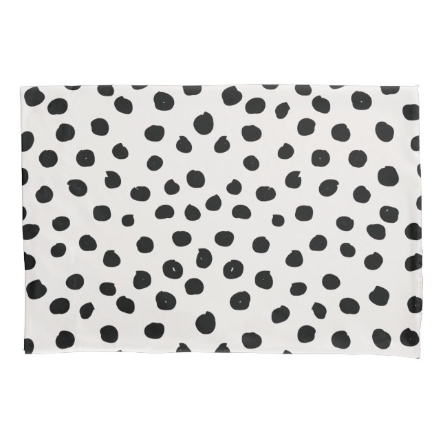 Housse D'oreillers Points posters de animaux Noir Et Blanc Dalmatie (devant)