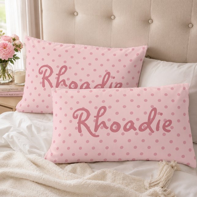 Housse D'oreillers Points roses girly (Créateur téléchargé)