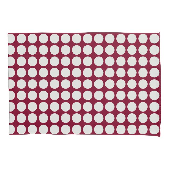 Housse D'oreillers Pois blanc géométrique sur toute couleur (devant)