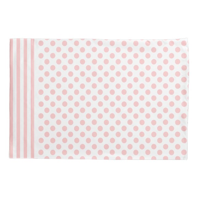 Housse D'oreillers Pois Coque Coussin de Pink Stripes (Dos)