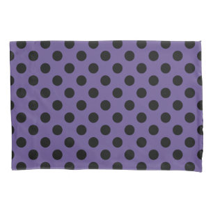 Housse D'oreillers Pois noirs sur ultra violet