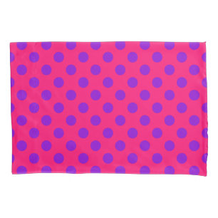Housse D'oreillers Pois violets sur cerise