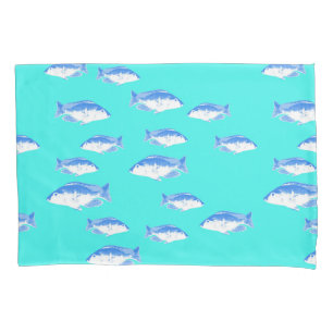 Housse D'oreillers Poisson bleu turquoise