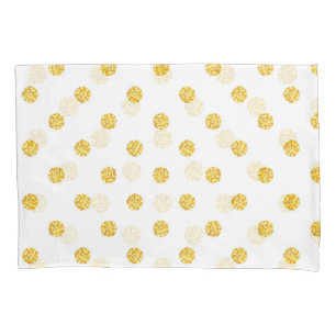 Housse D'oreillers Polka Gold Parties scintillant points Texture